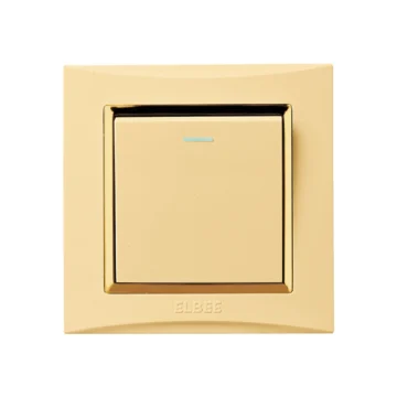 Ivory Gold - 1 Gang 2 Way Switch - 1000px X 1000px